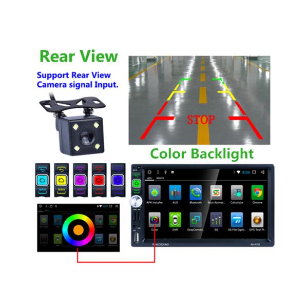 Black 2 Din Mp5 Player Car Stereo Android 5.1 Gps Bluetooth Car Stereo FCC