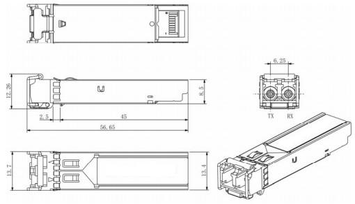 Mini GBIC SFP Module Transceiver 1.25G Singlemode 1310nm LC Connector With DDM