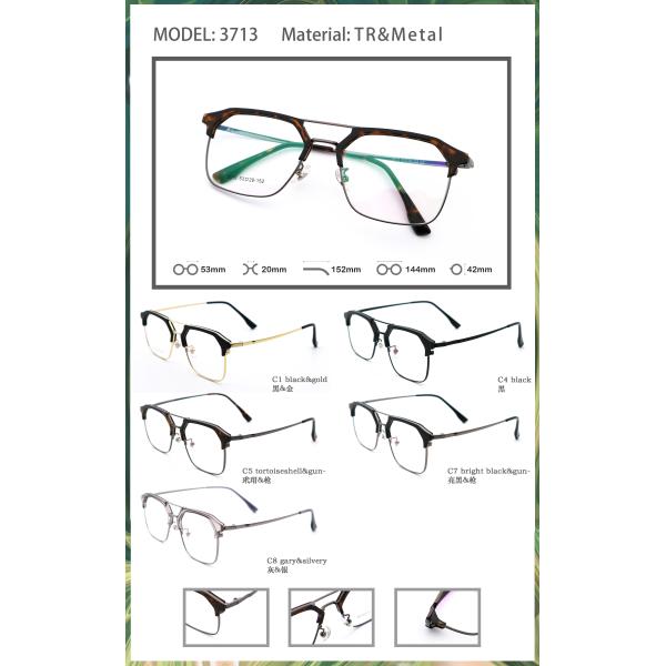 Browline Glasses Eyebrow Bracket Metal Structure Optical Frame