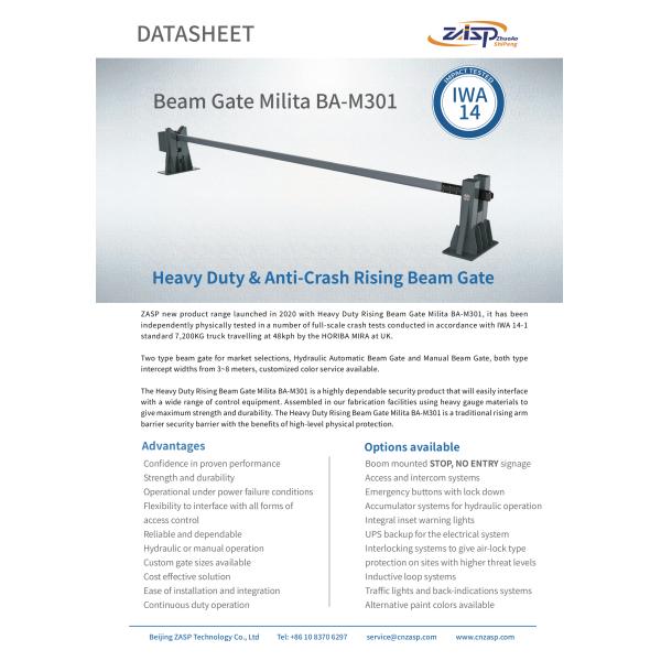 Customized Color Hydraulic Rising Beam Barrier For Secure Environments