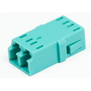 LC PC / UPC OM3 Multimode Fiber Optic Adapter Connector Without Flange