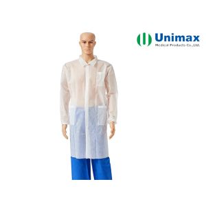 Buy cheap Unimax Medical PP or SMS Lab Coat with Press Stud Buttons from wholesalers