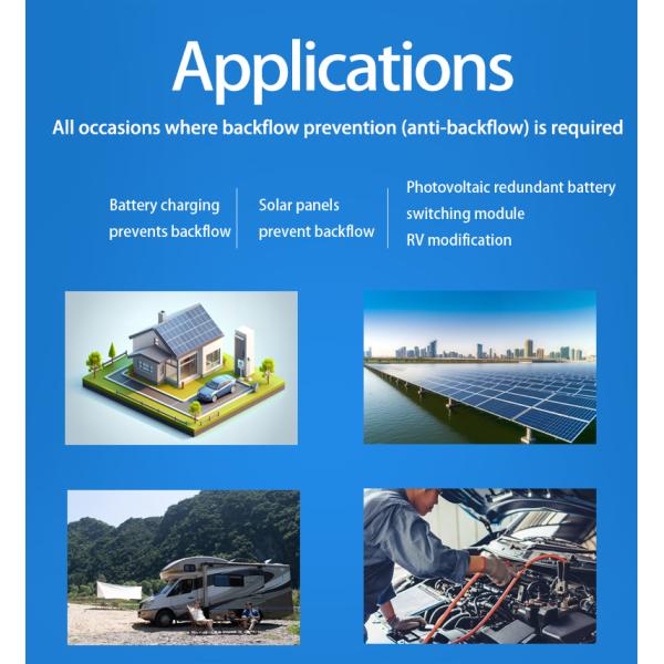 Ideal Diode 100V 150V 200V 150A 1in3 3in1 Photovoltaic Solar Base Station Industrial Control Trolley in Parallel Battery