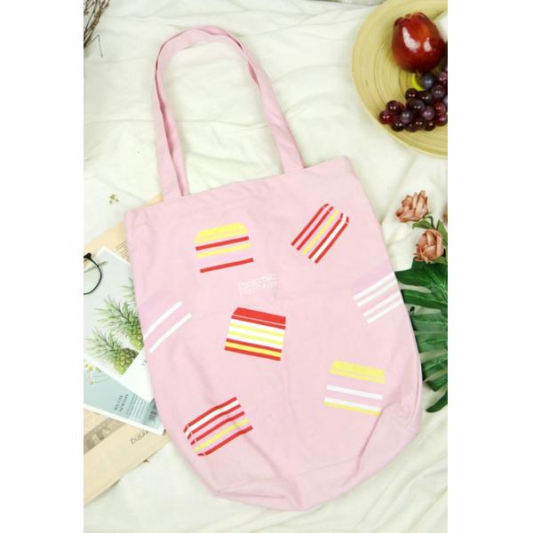 High Color Fastness Gift Canvas Tote Bags With Zipper Closure And Inside Pockets