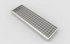 China Stainless Hot Dip Galvanized Catwalk 3MM Bar Grating Stair Treads T1 / T2 / T3 / T4 wholesale
