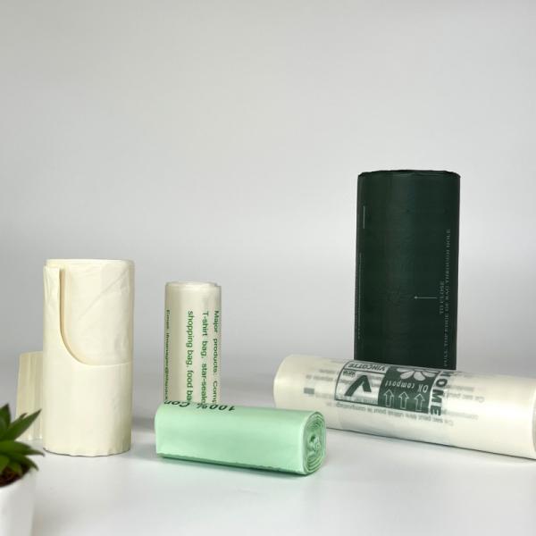 Biodegradable T Shirt Bag On Roll Made Of PBAT Material For Eco Friendly Packaging