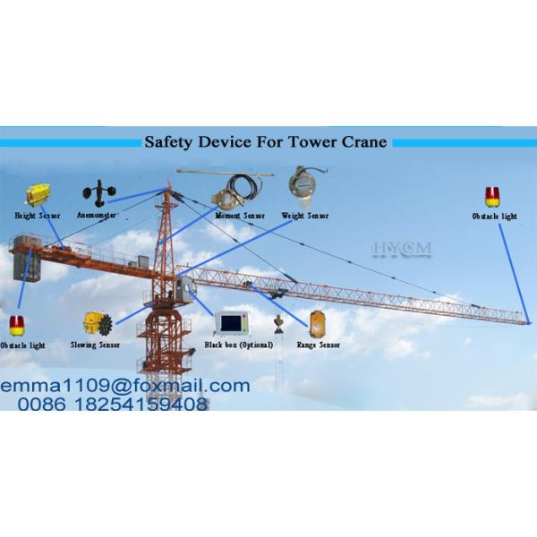 50m Working Jib QTZ63 Tower Crane with 2.5m Block type Mast Section Easy to Install