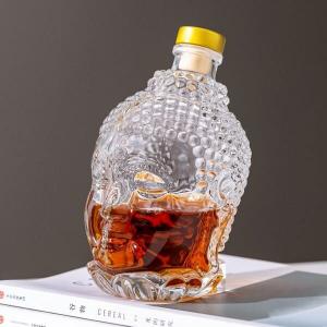 China Lead Free 770ML Engraved Crystal Whiskey Decanter Personalized 27oz Buddha Head on sale