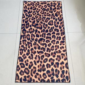China Quick Dry Absorbent Terry Cloth Towel Oversized Sand Free Swim Towel Sexy Spotted Cheetah Leopard Print Beach Towel for wholesale
