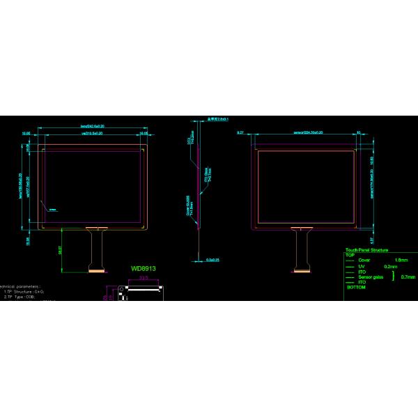 Android 10.1 Inch USB Capacitive Touch Panel with waterproof anti-glare Fuctions.