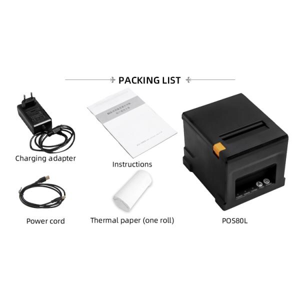 24VDC-2.5A Power Adapter 80mm USB Wireless POS Receipt Printer for Android POS Terminal