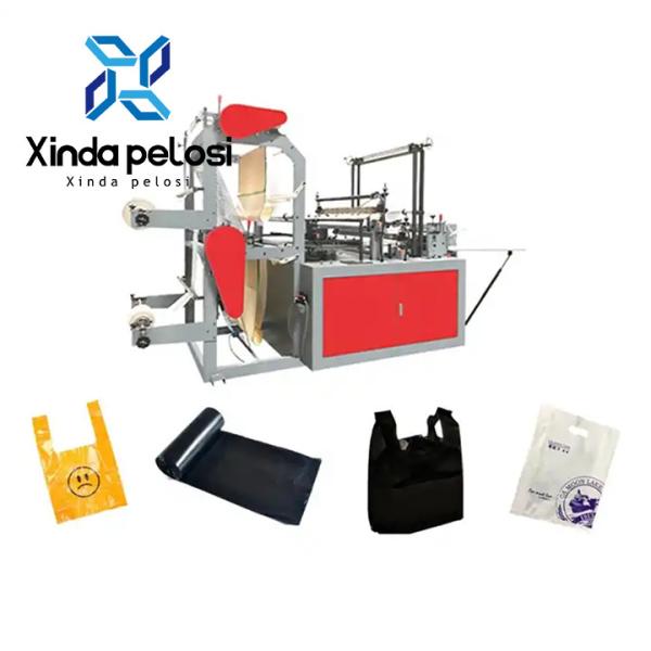 Computerized Garbage Bag On Roll Making Machine With Hot Sealing And Cold