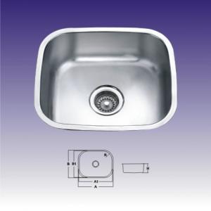 China Small Stainless Steel Undermount Single Bowl Kitchen Sinks 400 X 355mm wholesale