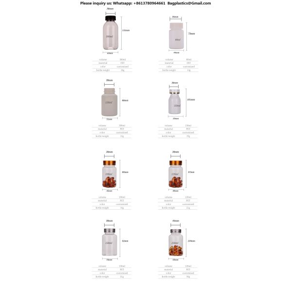 Plastic Sample Bottles With Screw Cap, Liquid Containers With Lid For Lab Reagent Sample Medicine Pill Water Storage, Travel Bottles