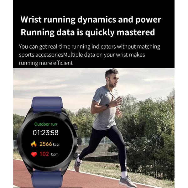 ET440 Health Monitoring Smart Watch Body Temperature Blood Pressure Sleep Monitoring