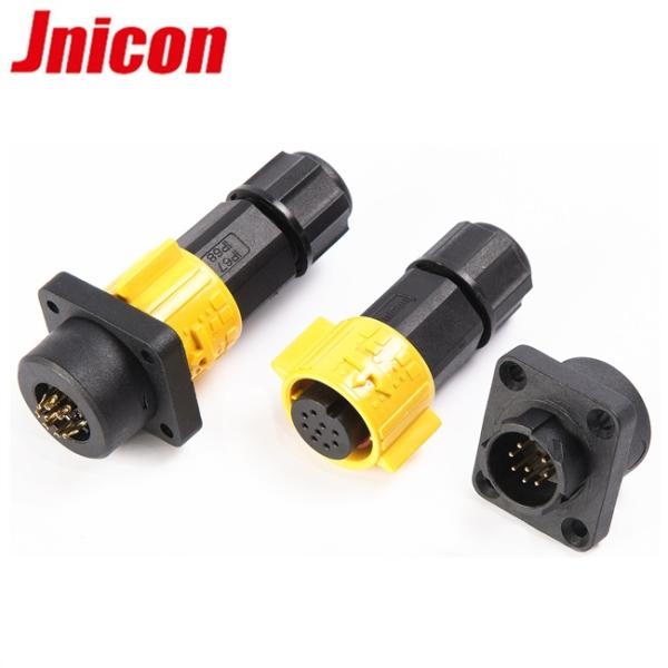 IP67 Waterproof Panel Mount Plug Socket Quick Connect Jnicon Signal Connection