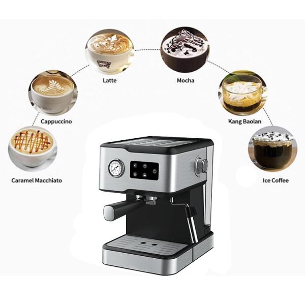 Restaurants 15 Bar Espresso And Cappuccino Machine Metal Body