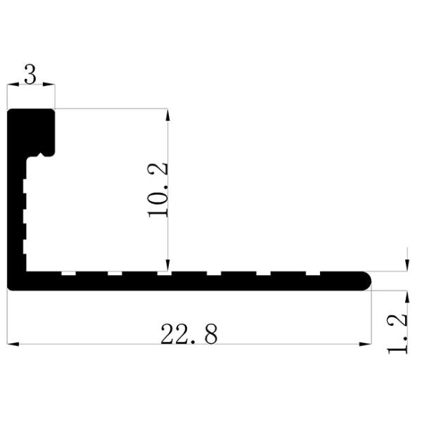 2.5 Meter Aluminium Tile Trim With Anodizing Polishing Brushing Finish