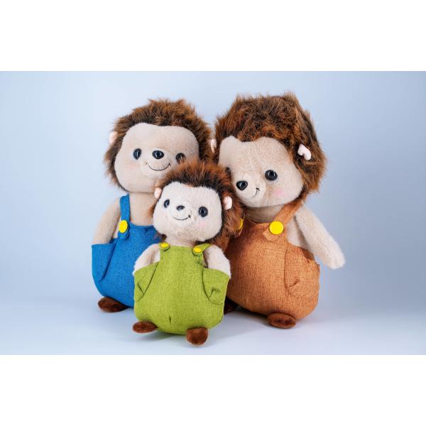 Three Color Soft Plush Toys Custom Design Animal Plush Doll Hedgehog 25-40cm size