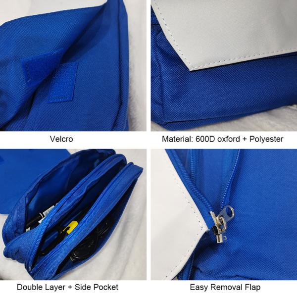 Double Layer Sublimation Pencil Case Blank DIY Custom Polyester Sublimation Makeup Bag For Women