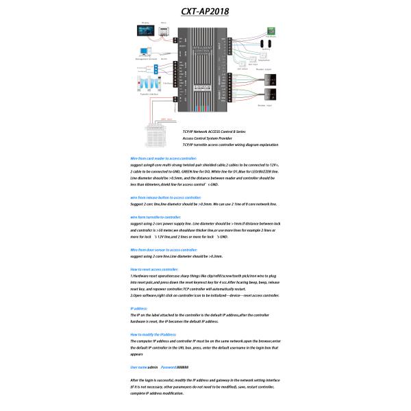 Turnstile local controller Wing gate swing gate controller IP ID identity record control