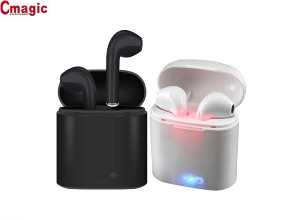 Quality White Black Customized I7S TWS Earbuds , True Wireless Rich Stereo Iphone Bluetooth Earphones for sale
