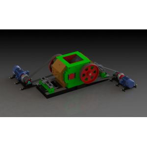 Manganese Steel Refine Roller Crusher Machine Output Diameter 0 - 3mm