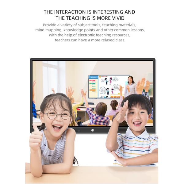 75" Wall Mounted Mobile Touch Screen Interactive Whiteboard