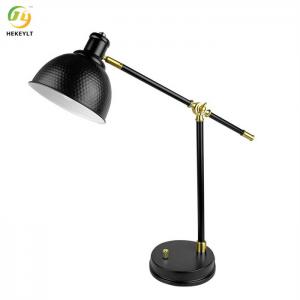 China Adjustable Metal Black USB Desk Bedside Table Lamp D9.8 X H26'' on sale