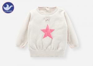 China Cotton Spring Knitwear Girls Pullover Sweaters Star Intarsia Knitting Pattern on sale