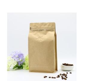China Stand up k Pouch/Brown Kraft Paper Bag with Handle Clear Window and Zipper for Cafe wholesale