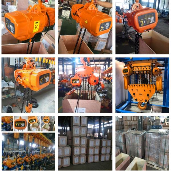IP54 Fixed Type Electric Chain Hoist , High Strength Motorized Chain Hoist