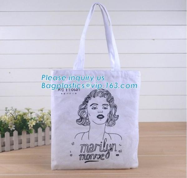 Quality Handle shoulder dual use recyclable shopping cotton bag,Manufacturer custom-made 12oz white handled cotton canvas tote b for sale