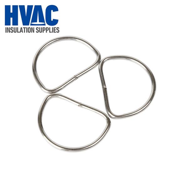 Quality stainless steel welded D Rings 1Inch(25MM)  304ss insulation welded D-ring for insulation blankets for sale