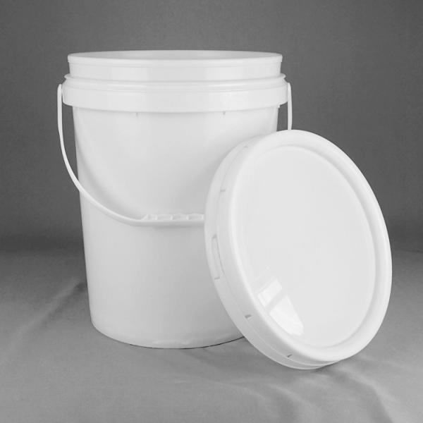 White Reusable 5 Gallon Plastic Buckets Empty 5 Gallon Buckets With Lids