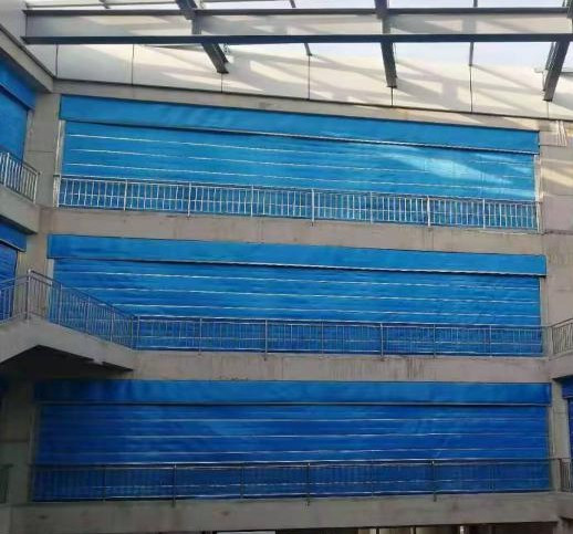 Factory Fireproof PVC Rolling Shutter Door 4.8m/Min 490PA Fireproof Roller Shutters