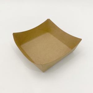 China Disposable Kraft Paper Food Trays , French Fries Chicken Take Out Paper Serving Trays on sale