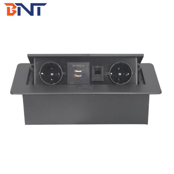 Tabletop Pop Up Hidden Electrical Sockets With EU Standard Power Plug