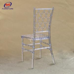 China Transparent Clear Resin Bulk Chiavari Chairs Outdoor Wedding Event Net Back wholesale