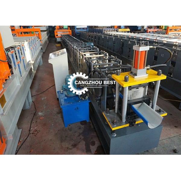 Color Coated Steel Water Down Spout Roll Forming Machine Rain Gutter Profile Machine
