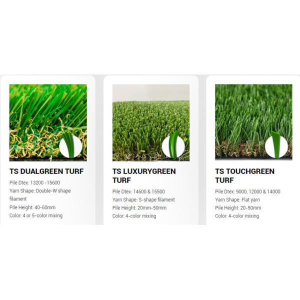 38 Mm Landsacping Artificial Grass 13800 Dtex Synthetict Turf Manufacturer For Playground