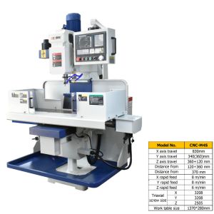 China 350KG Max Load VMC Heavy Duty CNC Milling Machines 360+120mm Z Axis Travel wholesale
