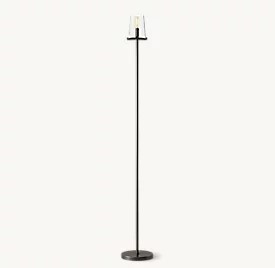 60'' H Modern Brass Reading Floor Lamp Polished Nickel Finish