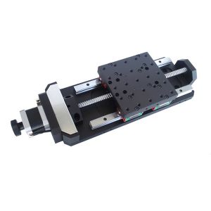 X Axis High Speed Motorised Linear Stage Black Anodized 50mm/Sec