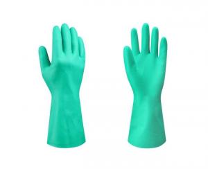 China Gauge 8 M Size Reusable Chemical Resistant Gloves Oil Proof Acid Solvent Oil Nitrile on sale