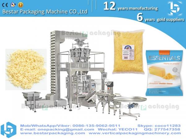 Quality Bestar Multihead Weigher + Packaging Machine Vffs  for parmesan cheese  +small pieces cheese+cheese sliced for sale