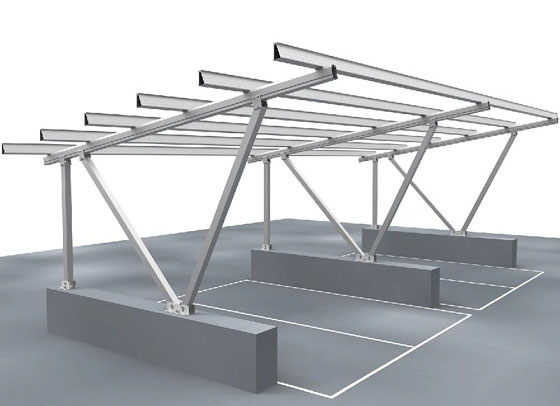 Customizable Carport Solar System Pergola with 60m/s Wind Load Tilt Angle 0-60 degree