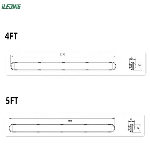50000 Hours Lifespan Waterproof LED Tri-proof Vapor Tight Light for Indoor Farm Fixture
