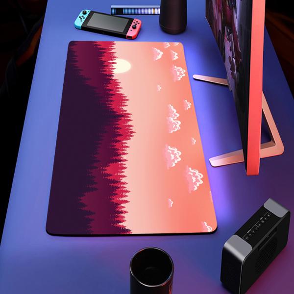 Soft Mouse Pad for Keyboard Custom Natural Rubber Cartoon Gamer Pad Rectangular Shape