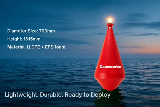 Compact and easy-to-deploy buoy of 700mm for river and harbor navigation OEM and customization available